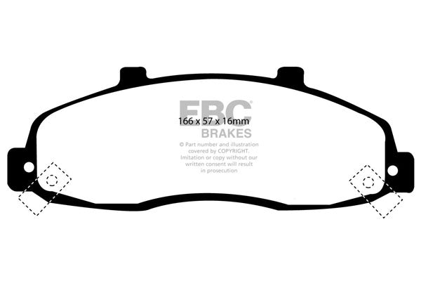 Pastiglie Freno EBC Ultimax DP1259 per Ford F-150 e Lincoln Blackwood