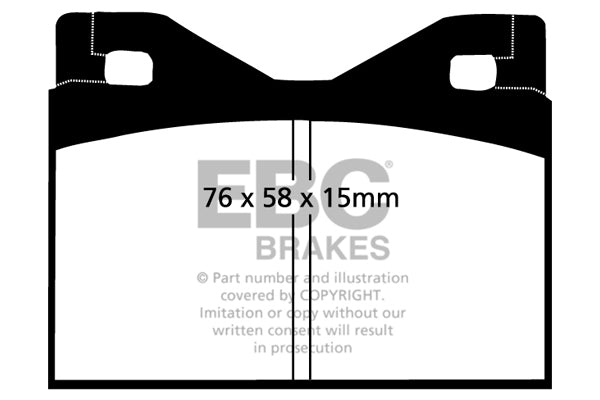 Pastiglie Freno EBC Greenstuff DP2126 per Volkswagen K70, Audi 100 e altre