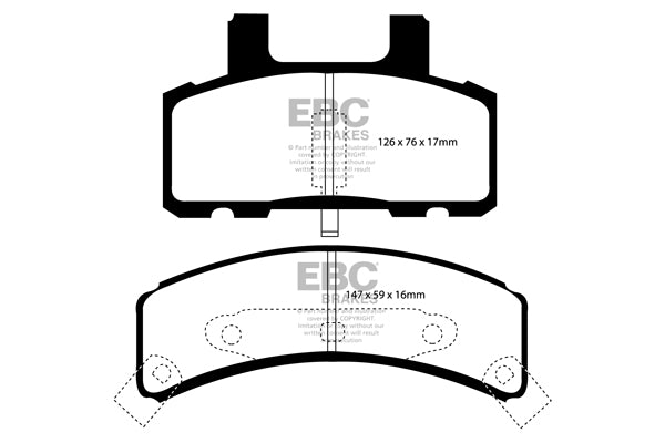 Pastiglie Freno EBC Ultimax DP1273 per Chevrolet Astro, Chevrolet Blazer e altre