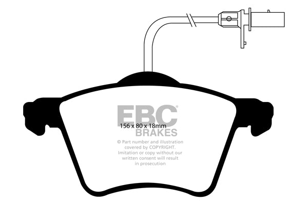 Pastiglie Freno EBC Ultimax DP1286 per Volkswagen Caravelle e Volkswagen Transporter (Kombi)/Camper Van