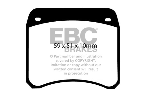 Pastiglie Freno EBC Yellowstuff DP4128R per Deep Sanderson 301, Austin Mini e altre