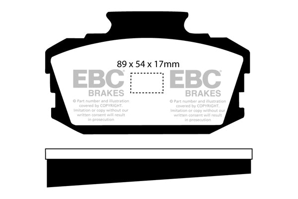 Pastiglie Freno EBC Ultimax DP129 per Nissan Bluebird, Nissan Violet e altre