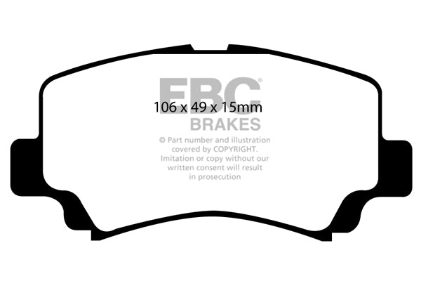 Pastiglie Freno EBC Ultimax DP1291 per Opel Agila, Vauxhall Agila e altre