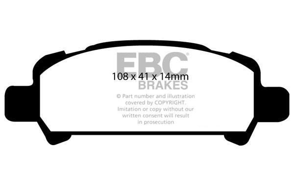 Pastiglie Freno EBC Redstuff DP31293C per Subaru Legacy, Subaru Impreza e altre