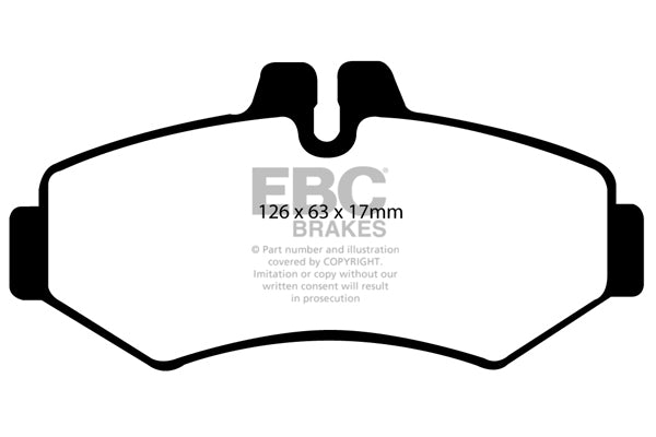 Pastiglie Freno EBC Yellowstuff DP41298R per Mercedes-Benz G-Wagon (W463), Volkswagen LT e altre