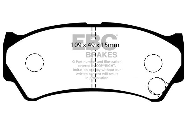 Pastiglie Freno EBC Ultimax DP1299 per Suzuki Baleno e Suzuki Alto