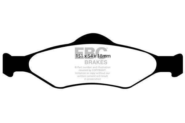 Pastiglie Freno EBC Yellowstuff DP41300R per Ford Fiesta (Mk5) e Ford Ka