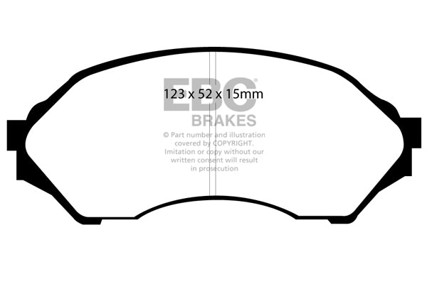Pastiglie Freno EBC Greenstuff DP21302 per Mazda 323