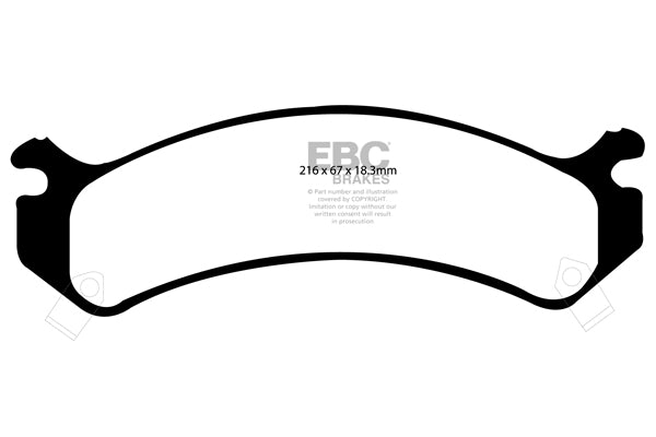 Pastiglie Freno EBC Greenstuff DP61305 per Hummer H2 e Chevrolet Avalanche