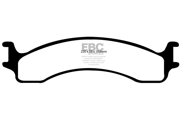 Pastiglie Freno EBC Yellowstuff DP41307R per Dodge Ram Pick-Up (2500) e Dodge Ram Pick-Up (3500)