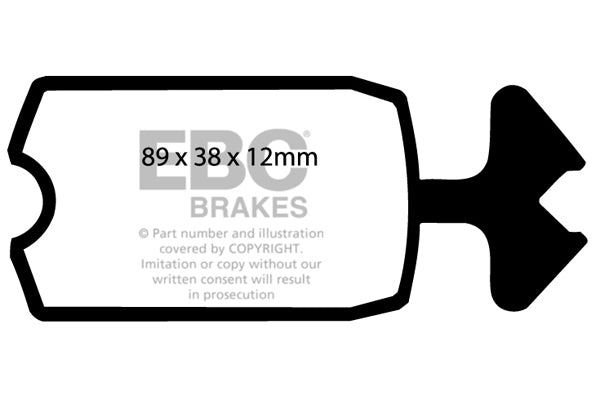 Pastiglie Freno EBC Ultimax DP131 per Citroen Dyane, Citroen Mehari e altre
