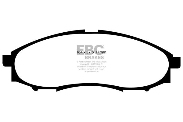 Pastiglie Freno EBC Ultimax DP1316 per Nissan Navara e Nissan NP300