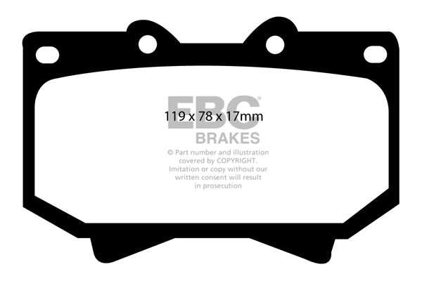 Pastiglie Freno EBC Greenstuff DP61319 per Toyota Landcruiser e Toyota Sequoia