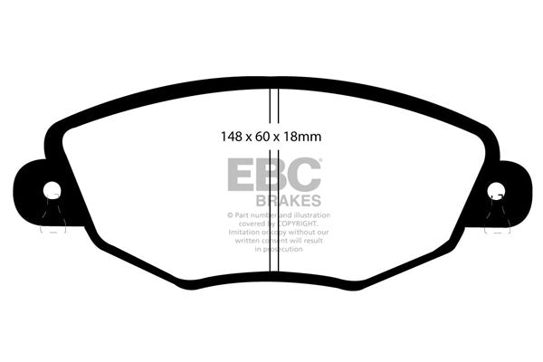 Pastiglie Freno EBC Greenstuff DP21322 per Ford Mondeo Saloon (Mk3), Ford Mondeo Estate (Mk3) e altre