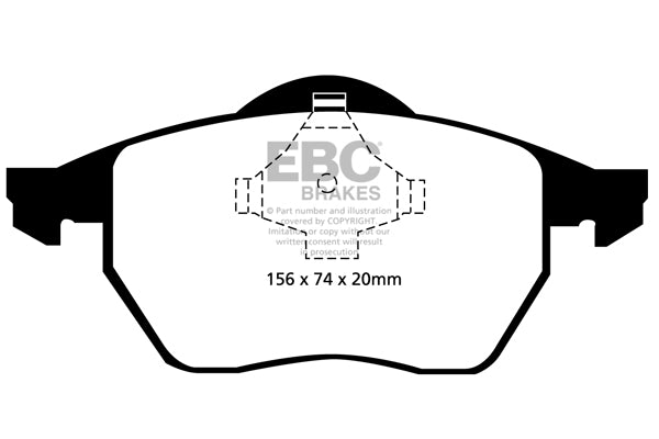 Pastiglie Freno EBC Ultimax DP1324 per Volkswagen Golf (Mk3), Volkswagen Golf (Mk4) e altre