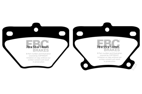Pastiglie Freno EBC Ultimax DP1326 per Toyota Yaris, Toyota Celica e altre