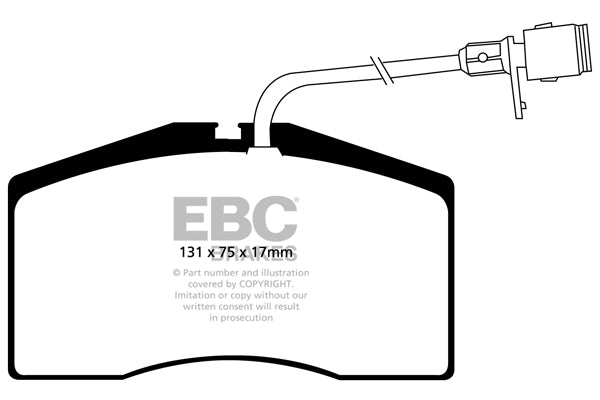 Pastiglie Freno EBC Yellowstuff DP41327R per Audi S8 (D2) e Volkswagen Phaeton