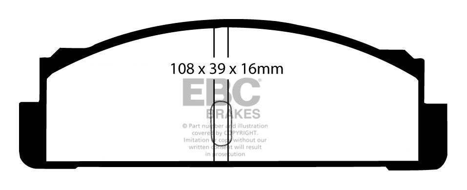 Pastiglie Freno EBC Ultimax DP133 per Subaru 1000