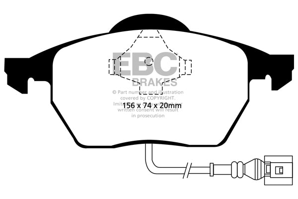Pastiglie Freno EBC Bluestuff NDX DP51330NDX per Volkswagen Golf (Mk4), Skoda Octavia (1U) e altre