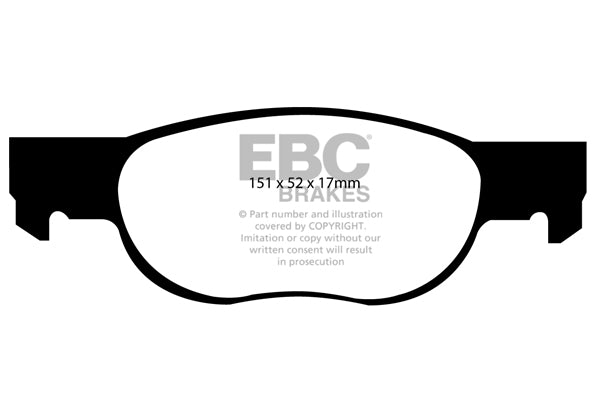 Pastiglie Freno EBC Ultimax DP1336 per Fiat Punto e Lancia Y
