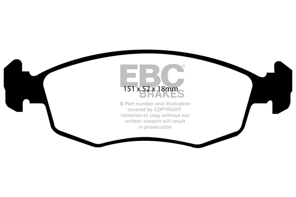 Pastiglie Freno EBC Ultimax DP1337 per Fiat Strada Pick-up, Fiat Doblo e altre