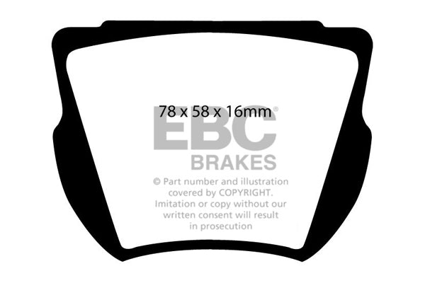 Pastiglie Freno EBC Greenstuff DP2134 per Ford Zephyr, Ford Zodiac e altre