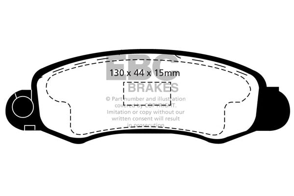 Pastiglie Freno EBC Ultimax DP1345 per Suzuki Swift e Subaru Justy