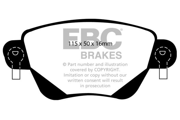 Pastiglie Freno EBC Greenstuff DP21350 per Ford Mondeo Saloon (Mk3), Ford Mondeo Estate (Mk3) e altre