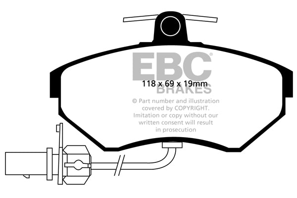 Pastiglie Freno EBC Ultimax DP1351 per Seat Exeo, Audi A4 (B6) e altre