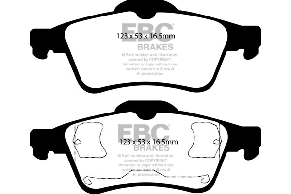 Pastiglie Freno EBC Yellowstuff DP41354R per Opel Vectra, Vauxhall Vectra e altre