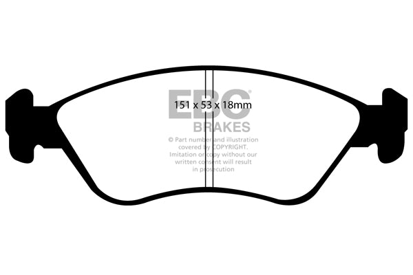 Pastiglie Freno EBC Ultimax DP1356 per KIA Clarus
