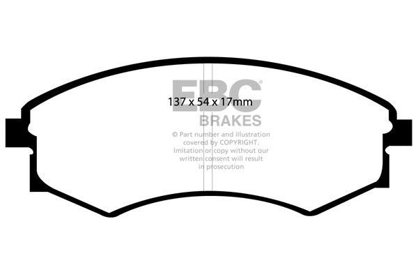 Pastiglie Freno EBC Greenstuff DP21358 per Hyundai Lantra, Hyundai Sonata e altre
