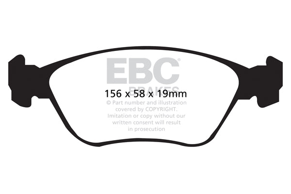 Pastiglie Freno EBC Redstuff DP31362C per Volvo V70 (Mk1), Volvo S70 e altre