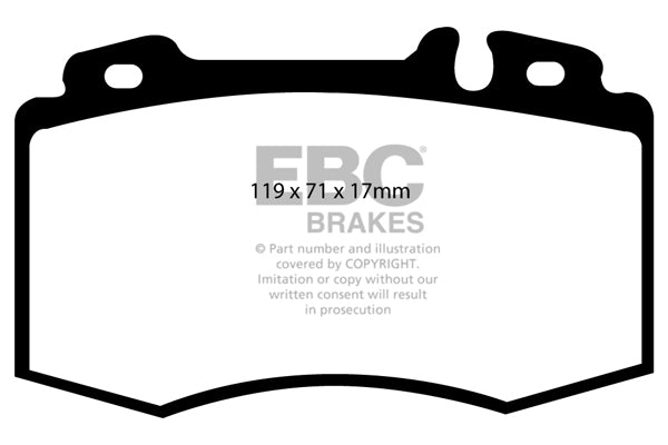 Pastiglie Freno EBC Redstuff DP31363C per Mercedes-Benz Classe S (W220), Mercedes-Benz Classe E (W211) e altre