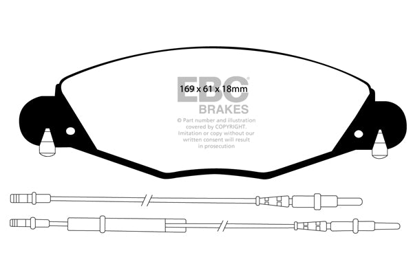 Pastiglie Freno EBC Greenstuff DP21372 per Citroen C5