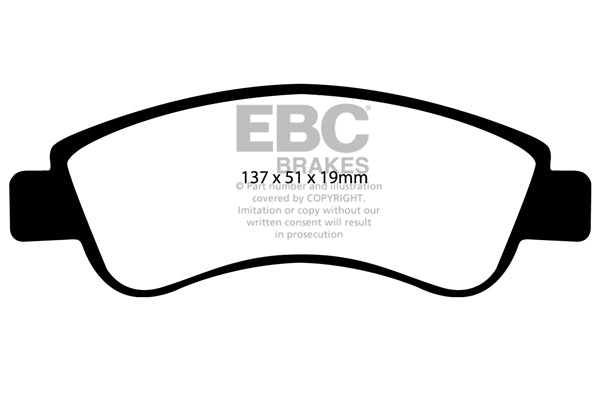 Pastiglie Freno EBC Ultimax DP1374 per Citroen C3, Peugeot 307 e altre
