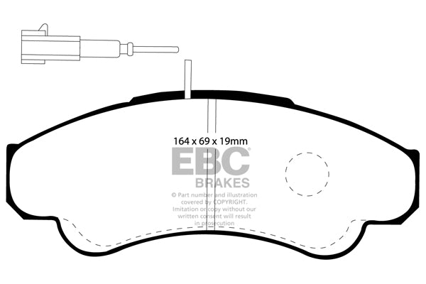 Pastiglie Freno EBC Ultimax DP1379 per Citroen Jumper (Q18), Citroen Relay (Q18) e altre