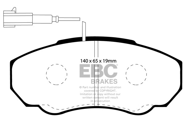 Pastiglie Freno EBC Ultimax DP1380 per Fiat Ducato, Citroen Jumper (Q14) e altre