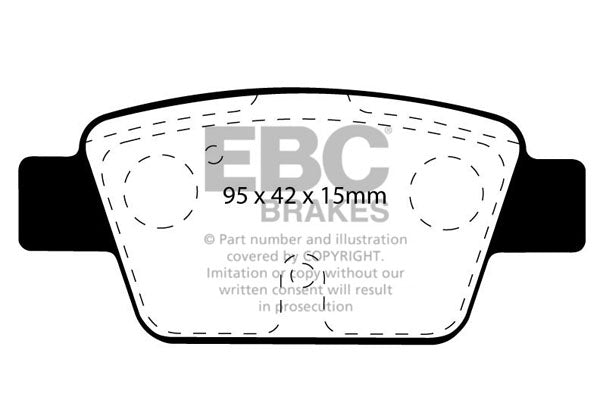 Pastiglie Freno EBC Redstuff DP31381C per Lancia Delta