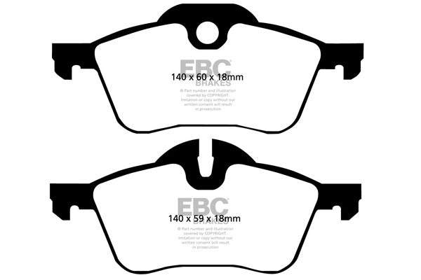 Pastiglie Freno EBC Bluestuff NDX DP51388NDX per Mini Hatch (1st Gen)(R50), Mini Convertible (R52) e altre