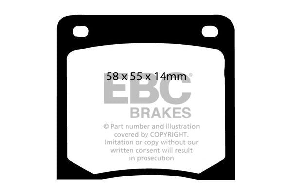 Pastiglie Freno EBC Ultimax DP139 per Nissan Cherry, Datsun Cherry e altre