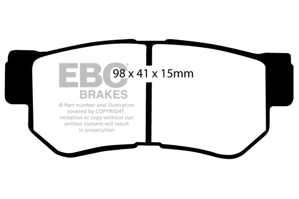 Pastiglie Freno EBC Yellowstuff DP41392R per Hyundai Tucson (Mk1), KIA Magentis e altre