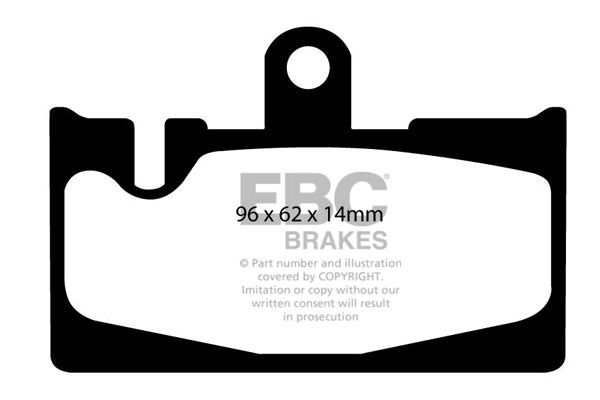 Pastiglie Freno EBC Yellowstuff DP41397R per Lexus LS430