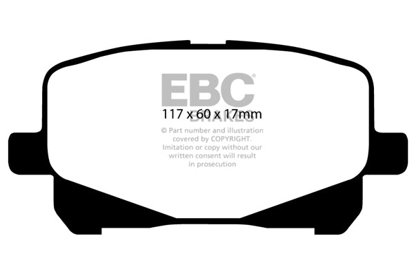 Pastiglie Freno EBC Ultimax DP1399 per Toyota Estima, Toyota Lucida e altre