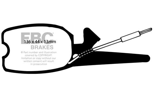 Pastiglie Freno EBC Ultimax DP140 per Citroen GS