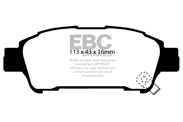 Pastiglie Freno EBC Ultimax DP1401 per Toyota Estima, Toyota Lucida e altre