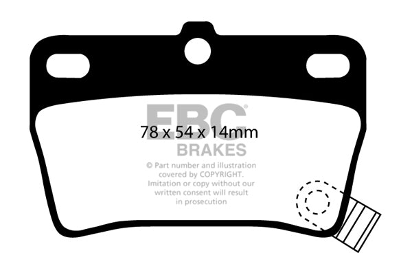 Pastiglie Freno EBC Ultimax DP1403 per DR DR5 e Toyota Rav 4