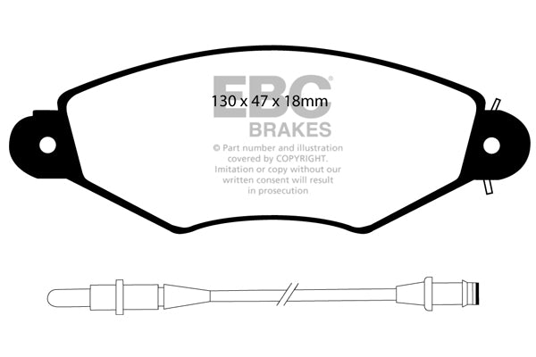 Pastiglie Freno EBC Ultimax DP1406 per Renault Kangoo e Nissan Kubistar