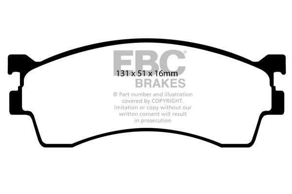 Pastiglie Freno EBC Greenstuff DP21409 per Mazda Premacy, Mazda 323 e altre