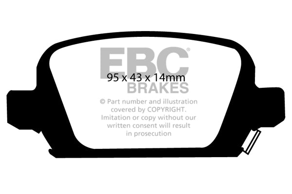 Pastiglie Freno EBC Greenstuff DP21410 per Opel Corsa (C), Opel Tigra e altre